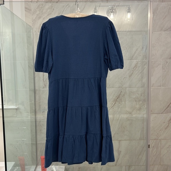 Boden blue jersey seersucker dress - Picture 4 of 4